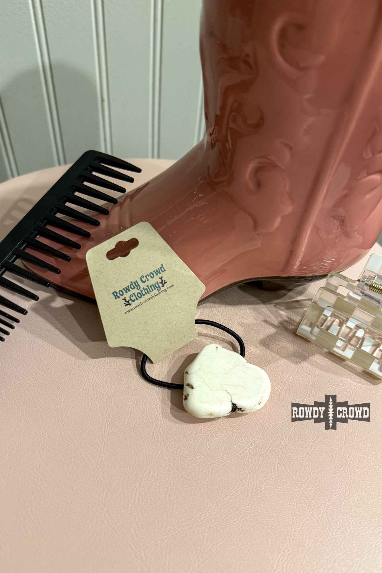 DS White Rock Ponytail Holder