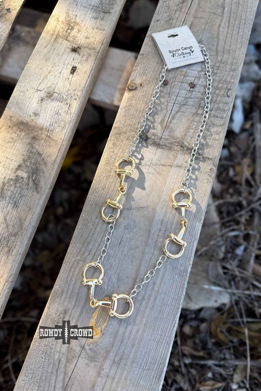 DS Mixed Metal 3 Bit Necklace