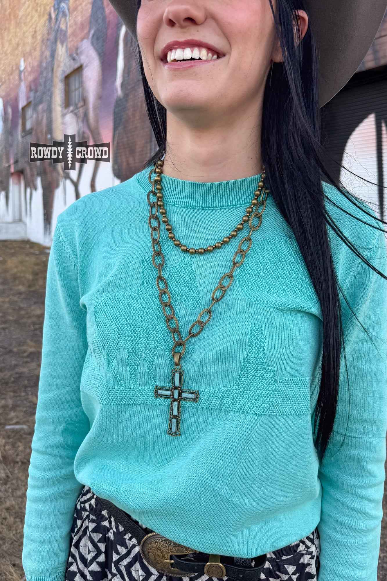 DS Cowgirl Cross Necklace