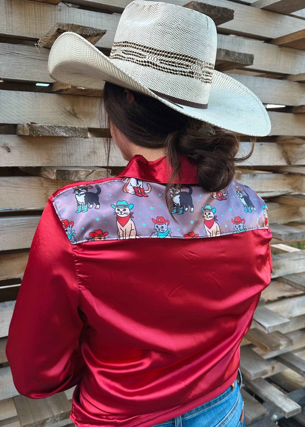 Meowdy Satin Rodeo Shirt