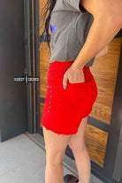 DS RED- Shenandoah Stud Shorts