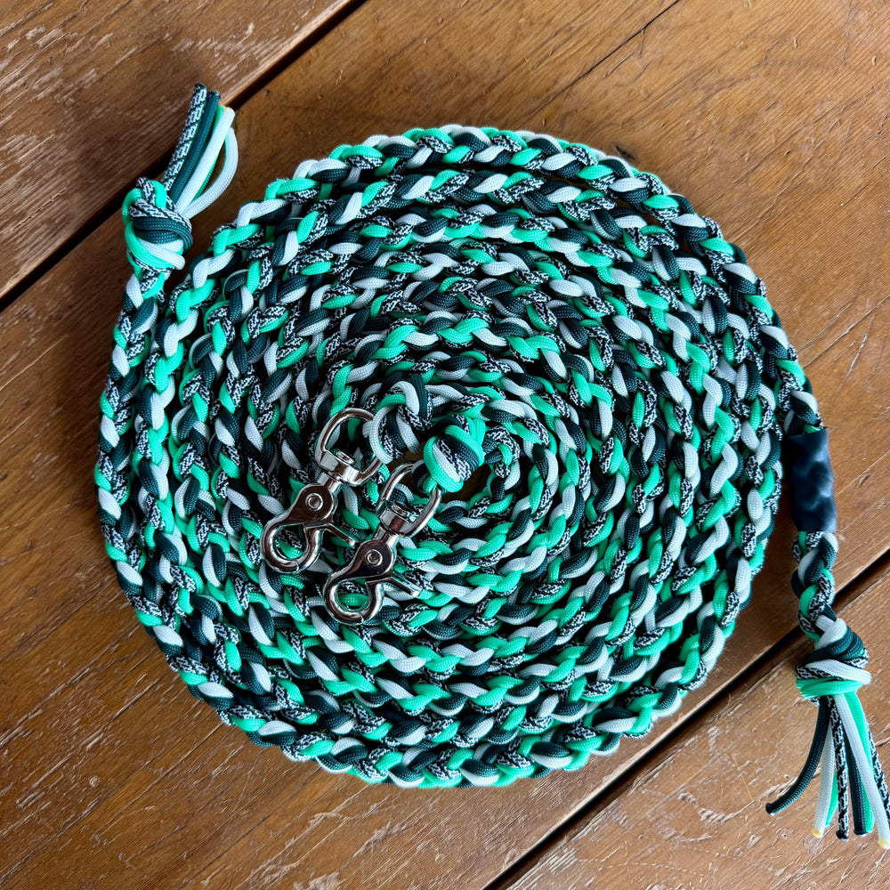 Mint & Hunter Green Split Reins