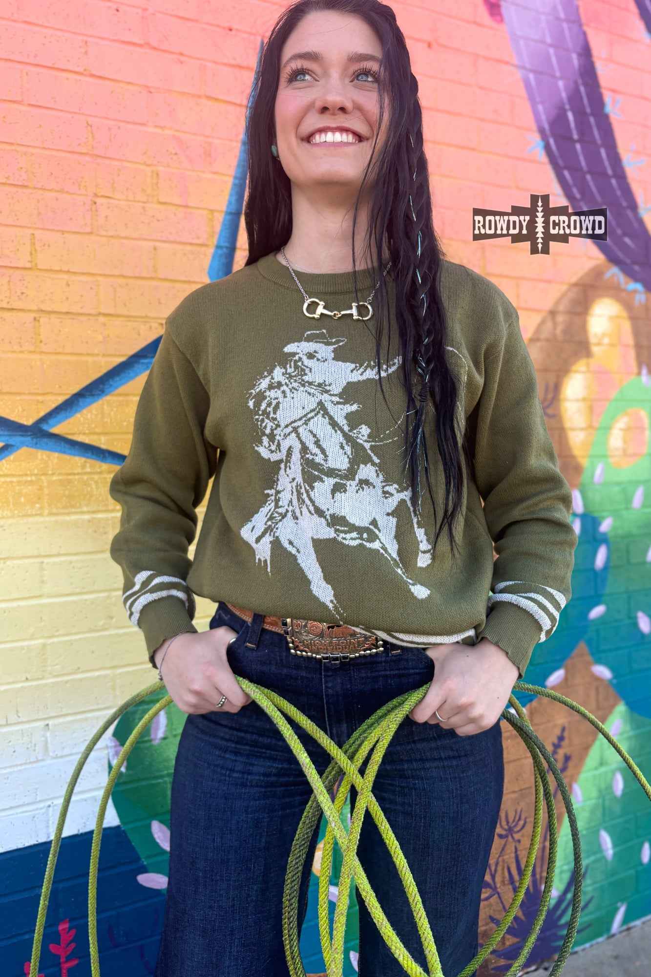 DS OLIVE Wild & Western Sweater