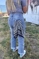 DS SMALL Black Checkered Out Wild Rag/ Scarf