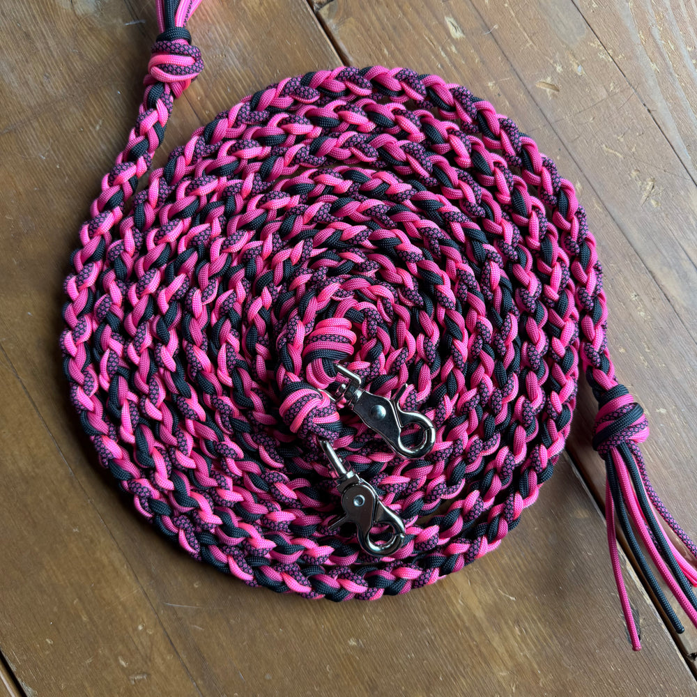 Raspberry Diamonds Split Reins