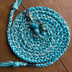 Turquoise & White Split Reins