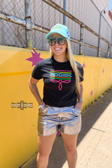 DS BLACK- Neon Boot Stitch Tee