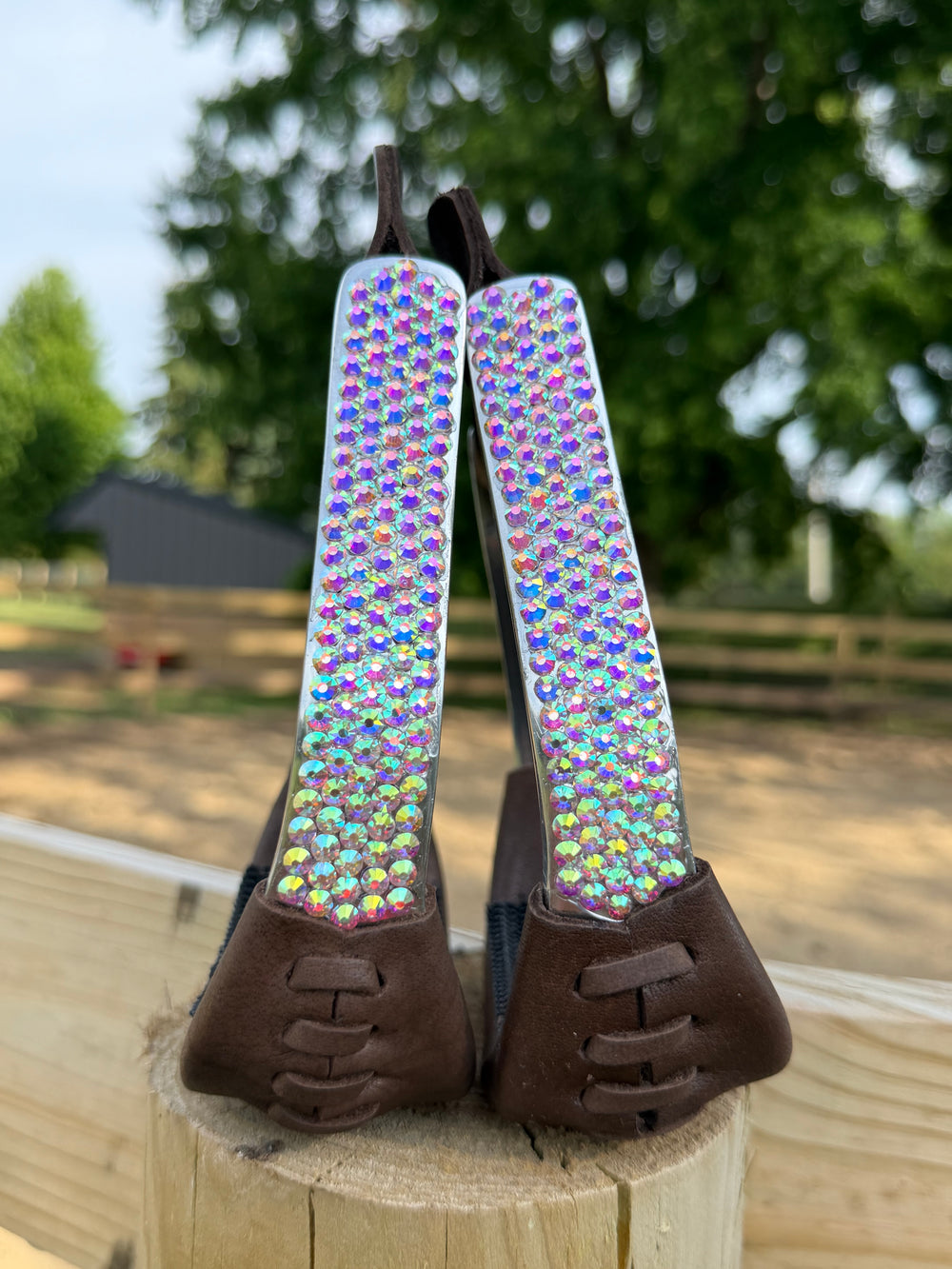 Custom Rhinestone Western Stirrups