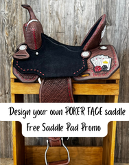 Design your own: WhinneyLite Poker Face Barrel Saddle - Free Saddle Pad