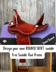 Design your own ROUND skirt WhinneyLite Saddle - Free Saddle Pad