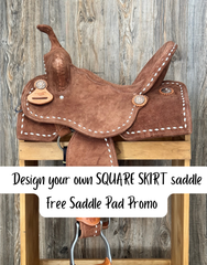 Design your own SQUARE SKIRT WhinneyLite Saddle - Free Saddle Pad