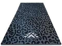 Pre order -Portable Stall Mat Black on Grey Leopard Design-5x10