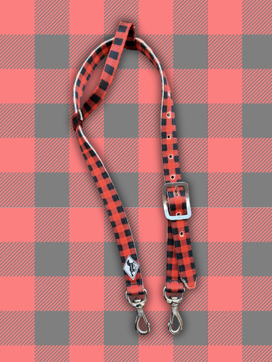 Buffalo Plaid One Ear Nylon Headstall