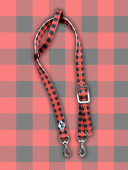 Buffalo Plaid One Ear Nylon Headstall