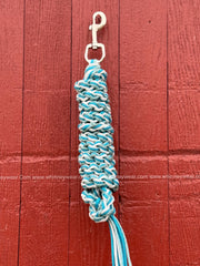 Turquoise & White Braided Leadrope
