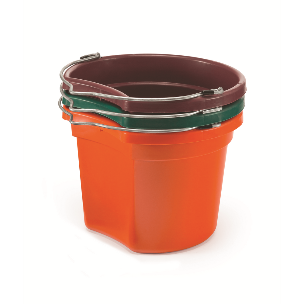 KD-154 8 Qt Flat Back Bucket | Lightweight Small Feed & Water Bucket