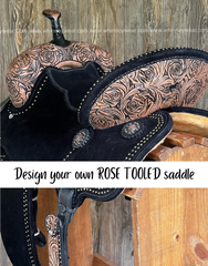 Custom Rose Tooled Barrel Saddle