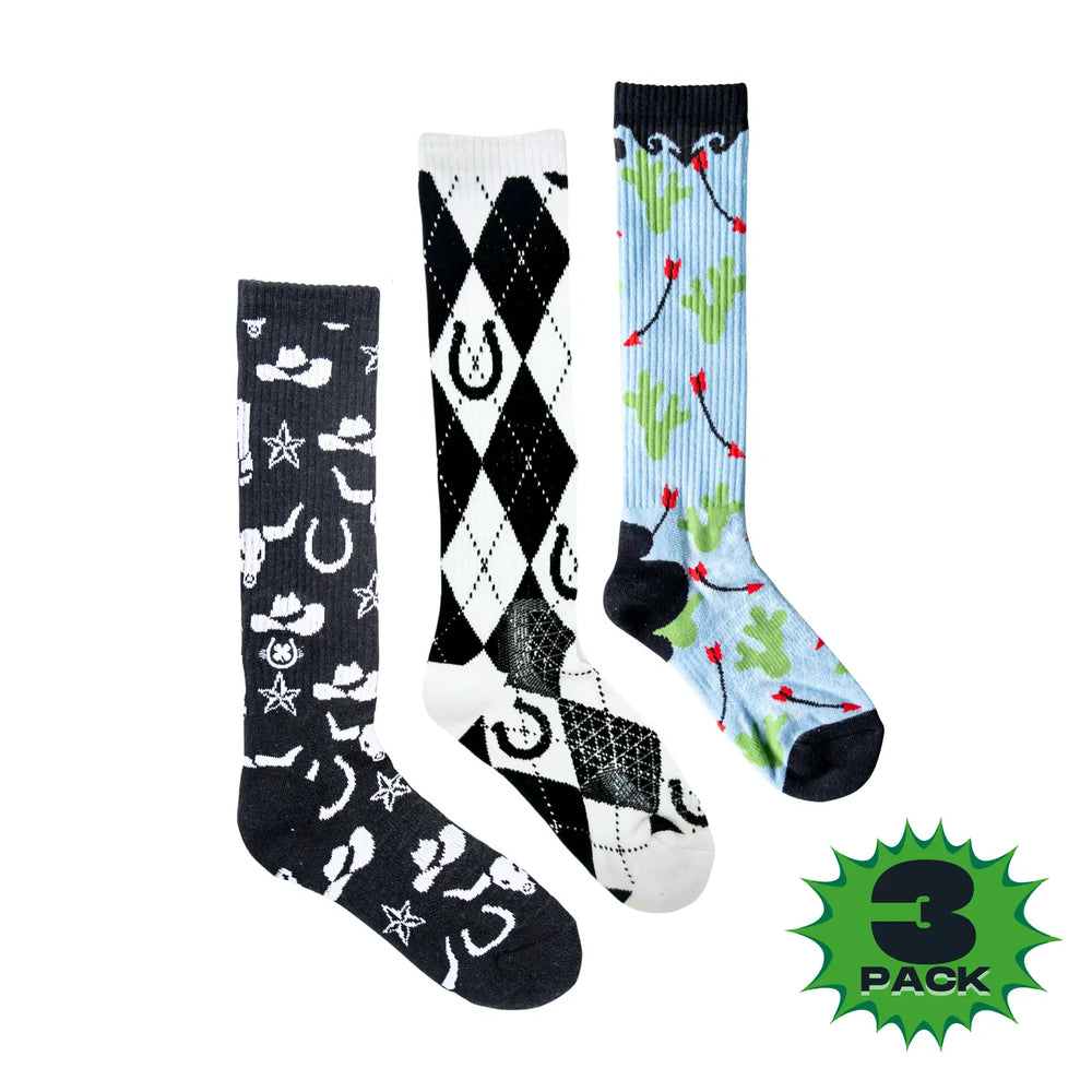 The Lucky 3 Pack | Trail Boss Performance Boot Socks