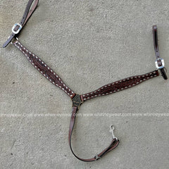 Dark Oil Feather Breastcollar - Pewter Buckstitch